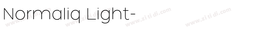 Normaliq Light字体转换